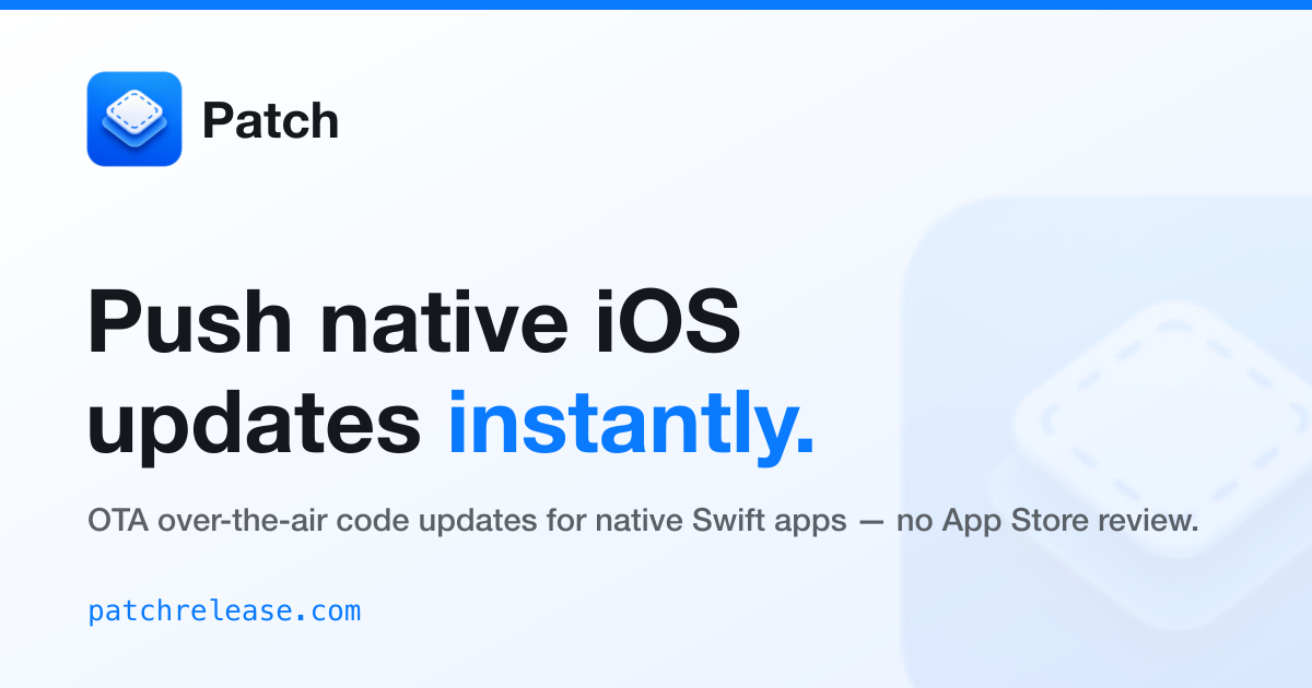 Shorebird Alternative for Native Swift iOS Apps — Patch
